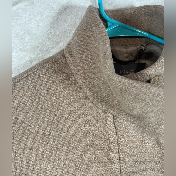 J. Crew Size 4 Stadium Cloth Nello Gori Classic Tan Overcoat Jacket - Picture 2 of 7